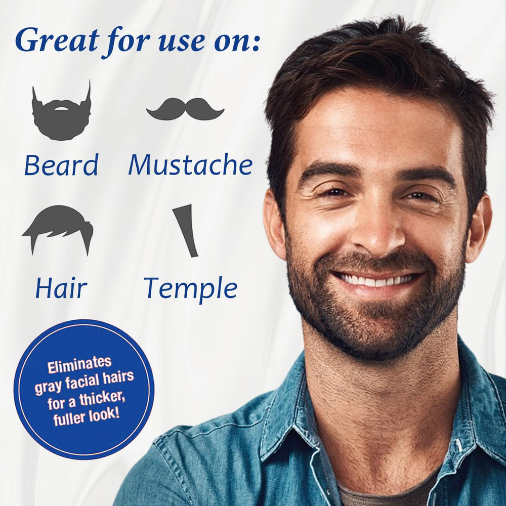 iemokoda men's dye applied on beard shows even color