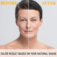 iemokoda natural black hair dye shampoo applied to hair demonstrates 3-in-1 cleansing and coloring