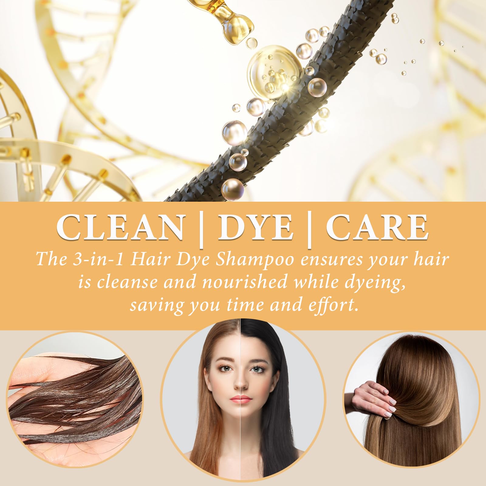 iemokoda natural black hair dye shampoo color-result displays lasting shade coverage