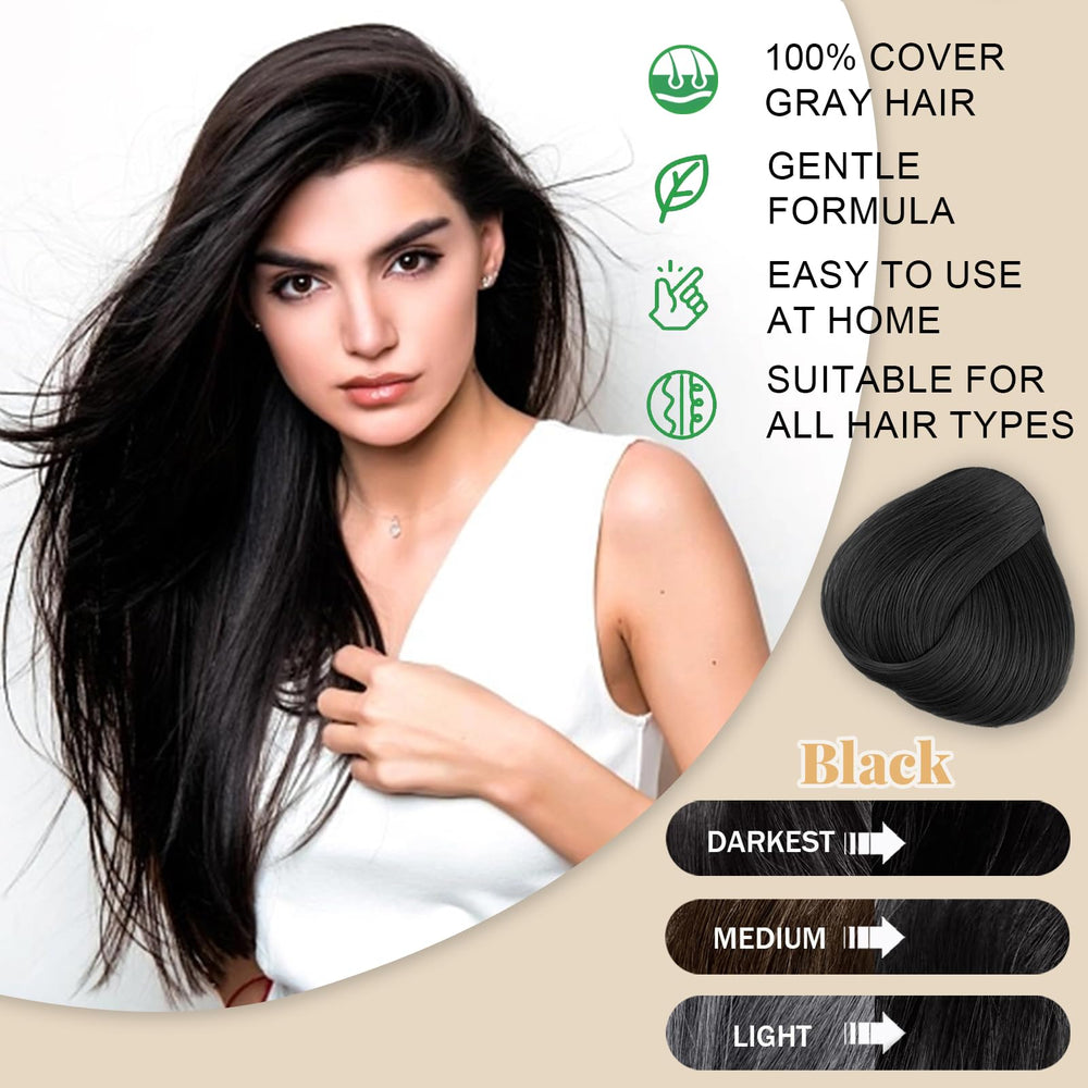 iemokoda natural black hair dye shampoo lathering on dry hair for even color