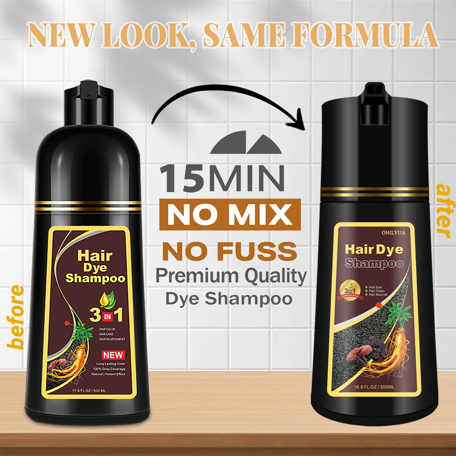 iemokoda Wine Red Hair Dye Shampoo 500ml bottle supports multiple applications.