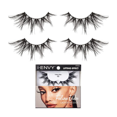 ienvy feline vibe packaging showcases dual-pack lashes for easy stocking and gifting.