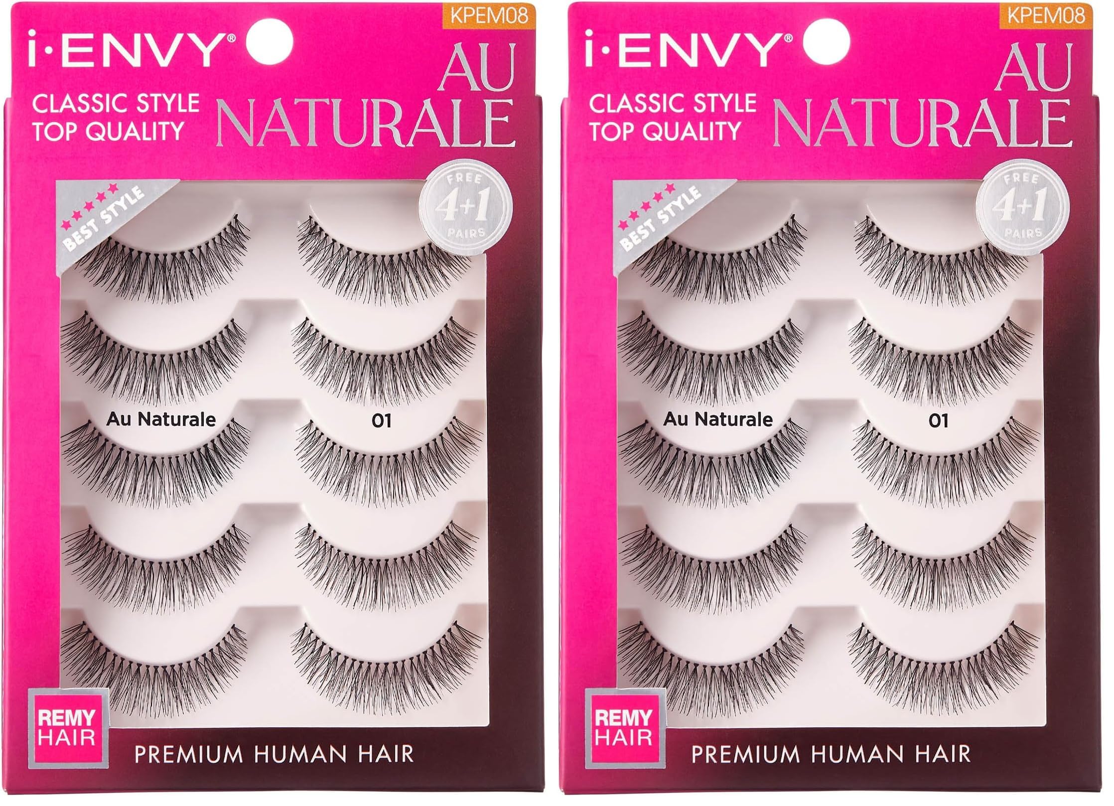 iENVY Kiss Au Naturale natural style lashes with a soft band for comfortable wear.
