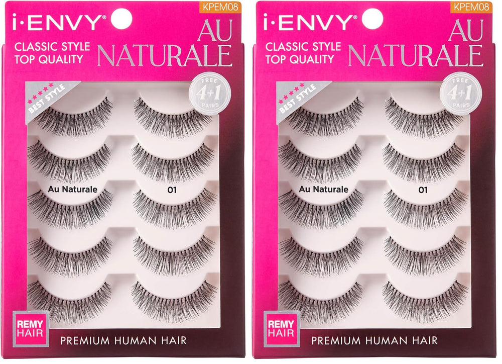 iENVY Kiss Au Naturale natural style lashes with a soft band for comfortable wear.