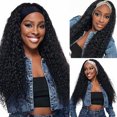 iesste headband wig deep wave 20inch for easy daily styling and natural look