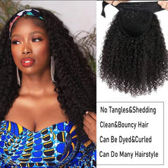 iesste headband wig ponytail-ready deep wave for versatile styling