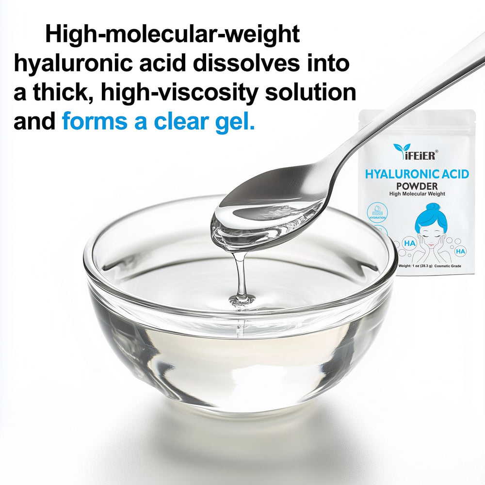 ifeier Hyaluronic Acid Powder in resealable pouch preserves freshness.