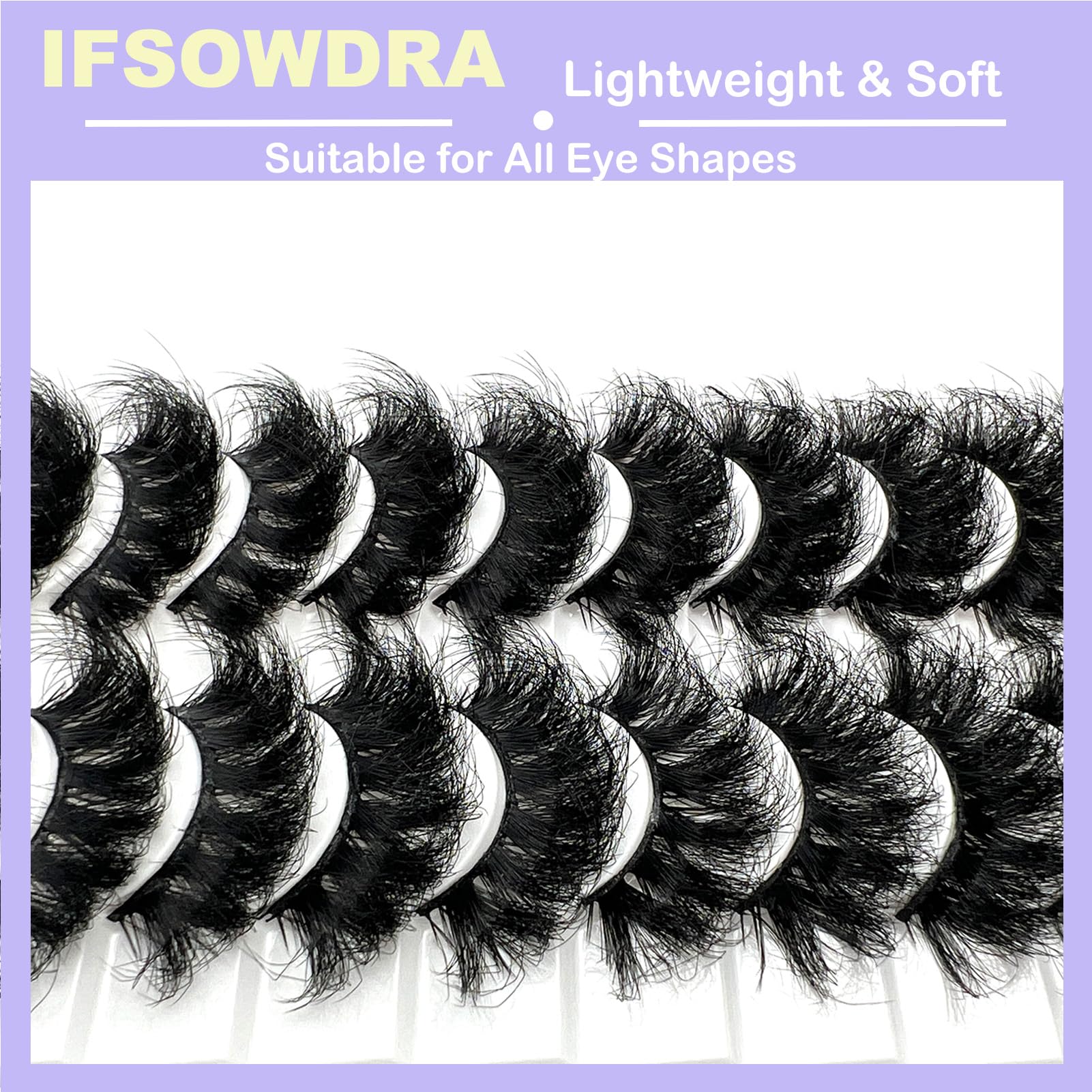 IFSOWDRA 20 pairs lash pack for versatile looks on occasions.