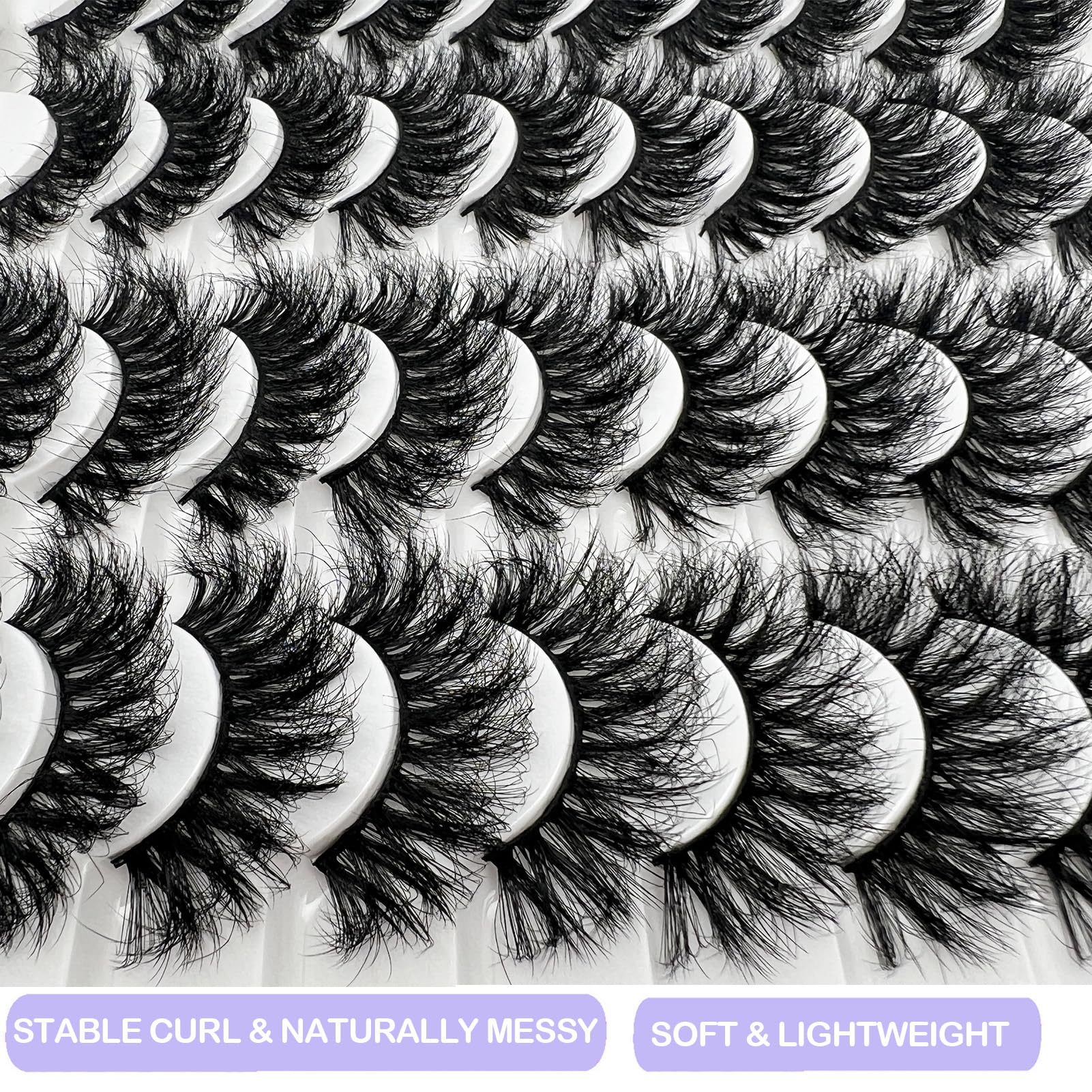 IFSOWDRA mink lashes 20-pairs pack for versatile styling.