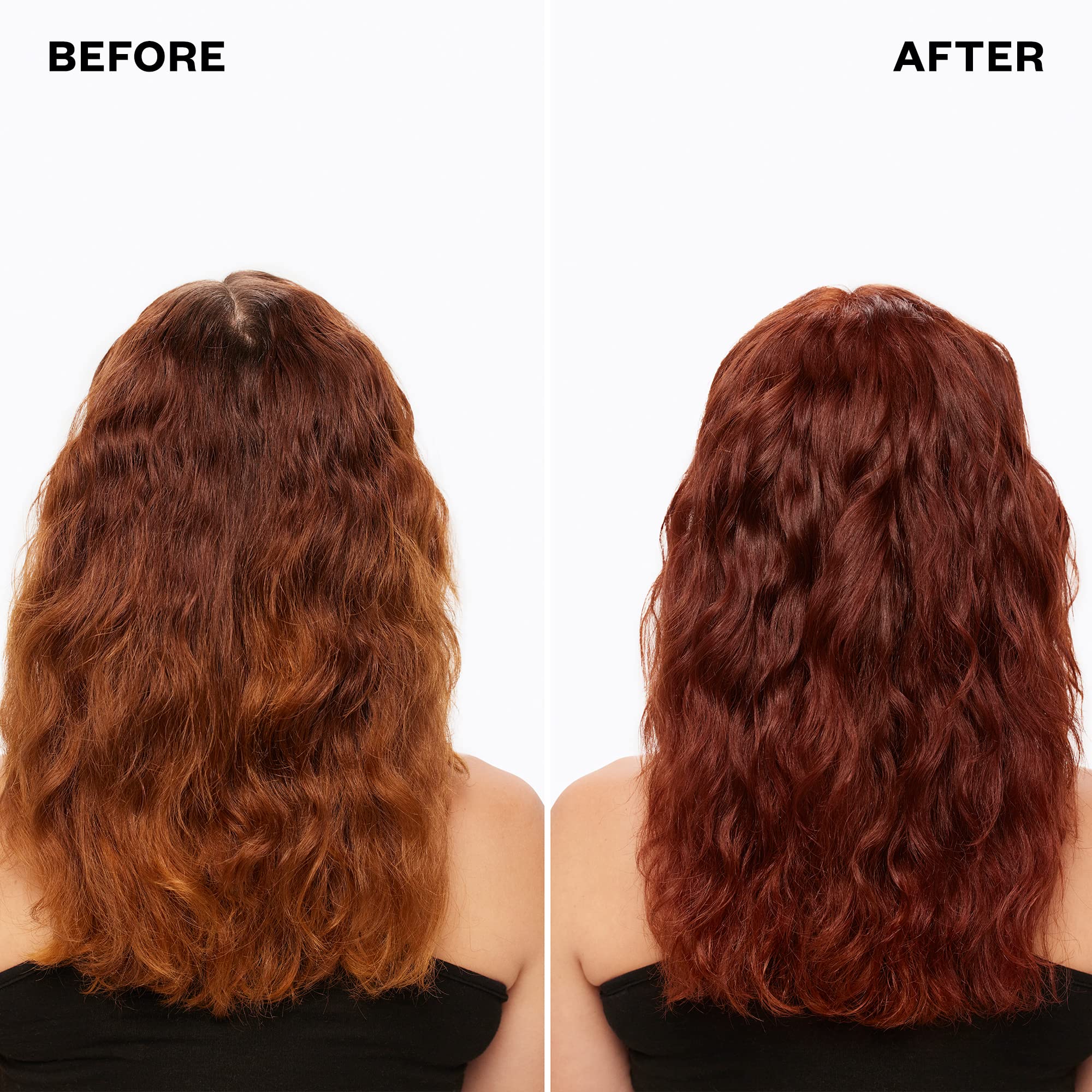 IGK Smoky Scarlet color result with vibrant, glossy auburn shine