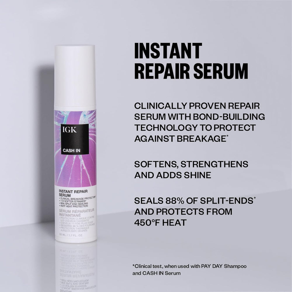 IGK Antisocial Dry Hair Mask application demonstrates easy weekly treatment.