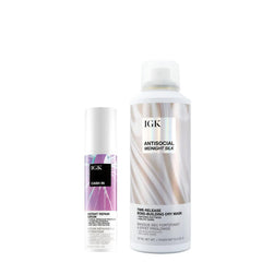 IGK Antisocial Dry Hair Mask bottle delivers rich hydration for dry strands.