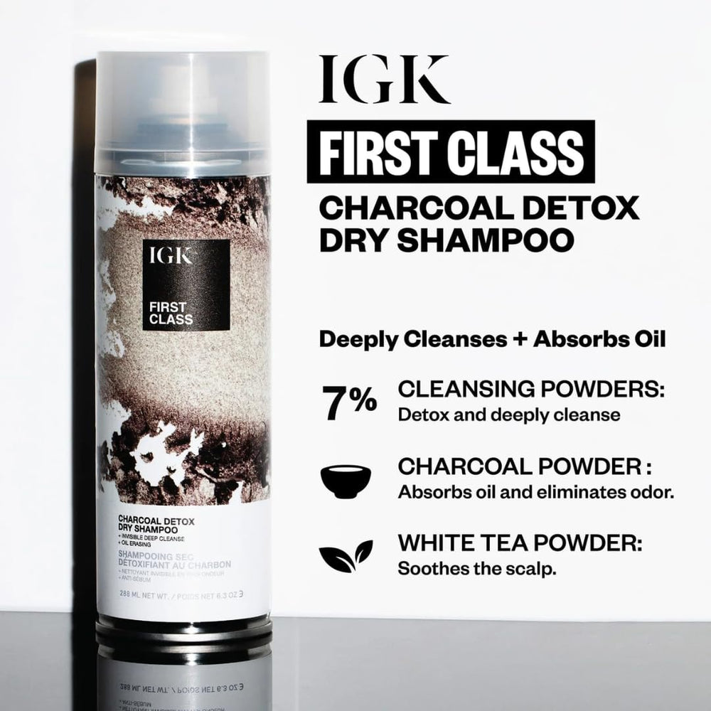 IGK Antisocial dry hair mask packaging on display.