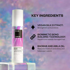 IGK Bond-Building Repair Set packaging highlights vegan and cruelty-free credentials.