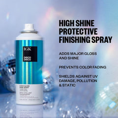 IGK Disco Disco Gloss Filter closeup highlights the patent-pending gloss technology.
