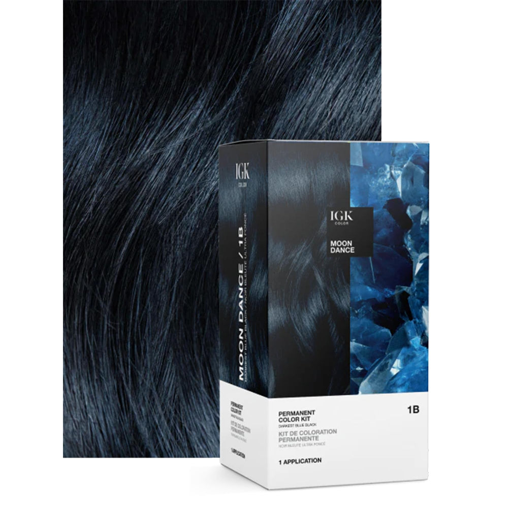 IGK dye kit contents: gloves and applicator for precise color application.