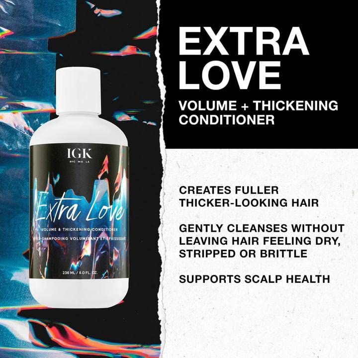 IGK Extra Love chia seed oil ingredient close-up highlights moisture sealing action