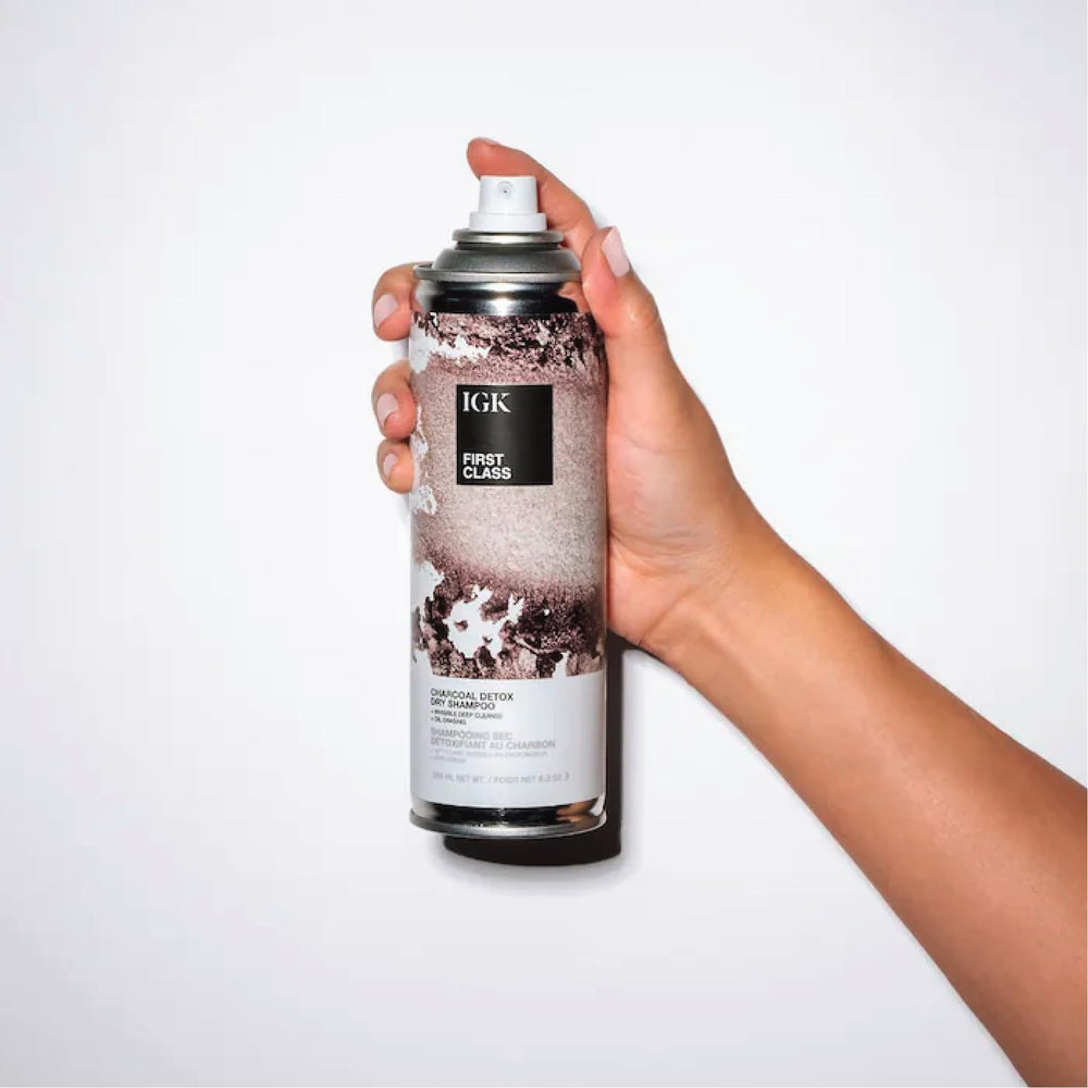 IGK First Class uses white tea powder to calm scalp and refresh.