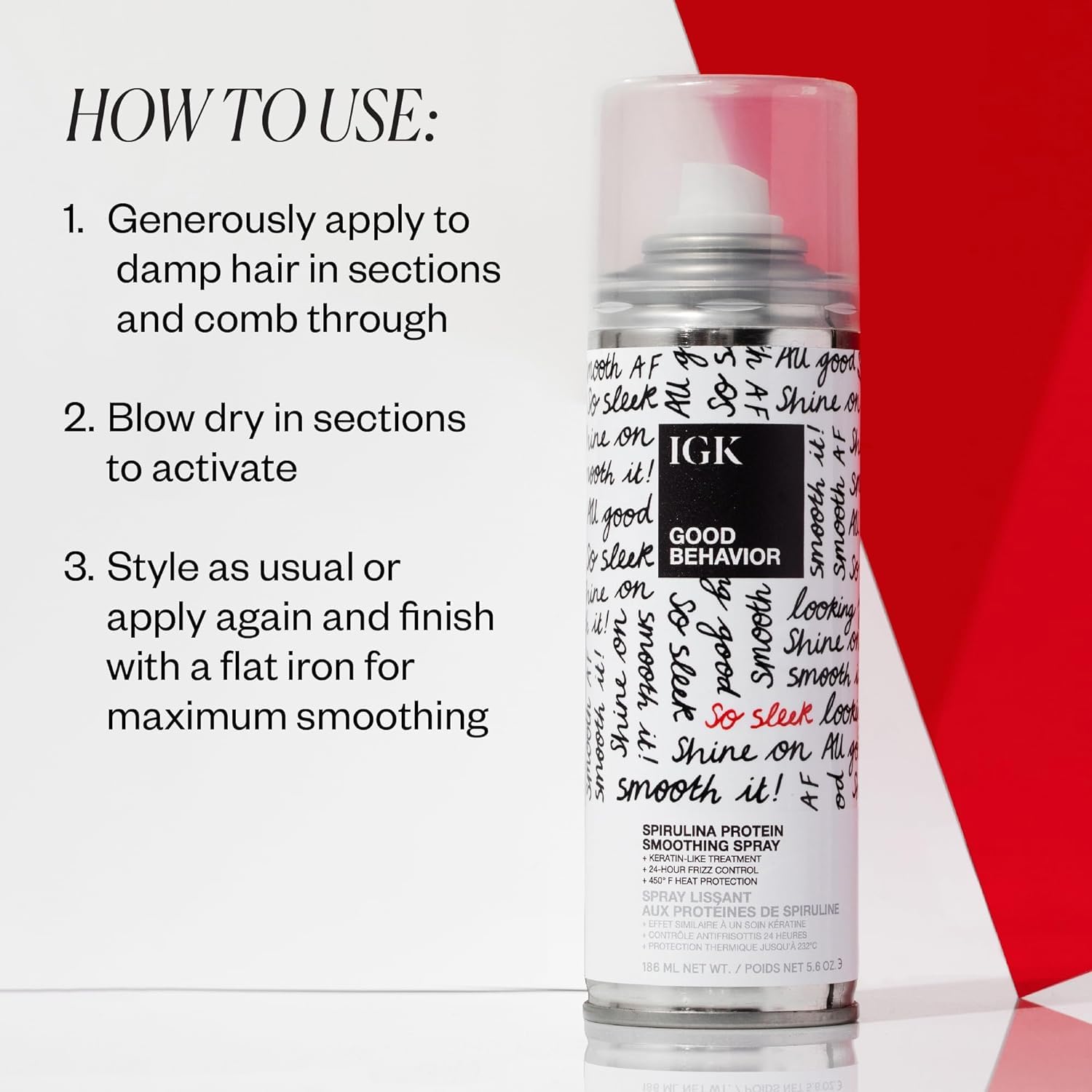 IGK GOOD BEHAVIOR bonding polymers enhance smoothness and shine