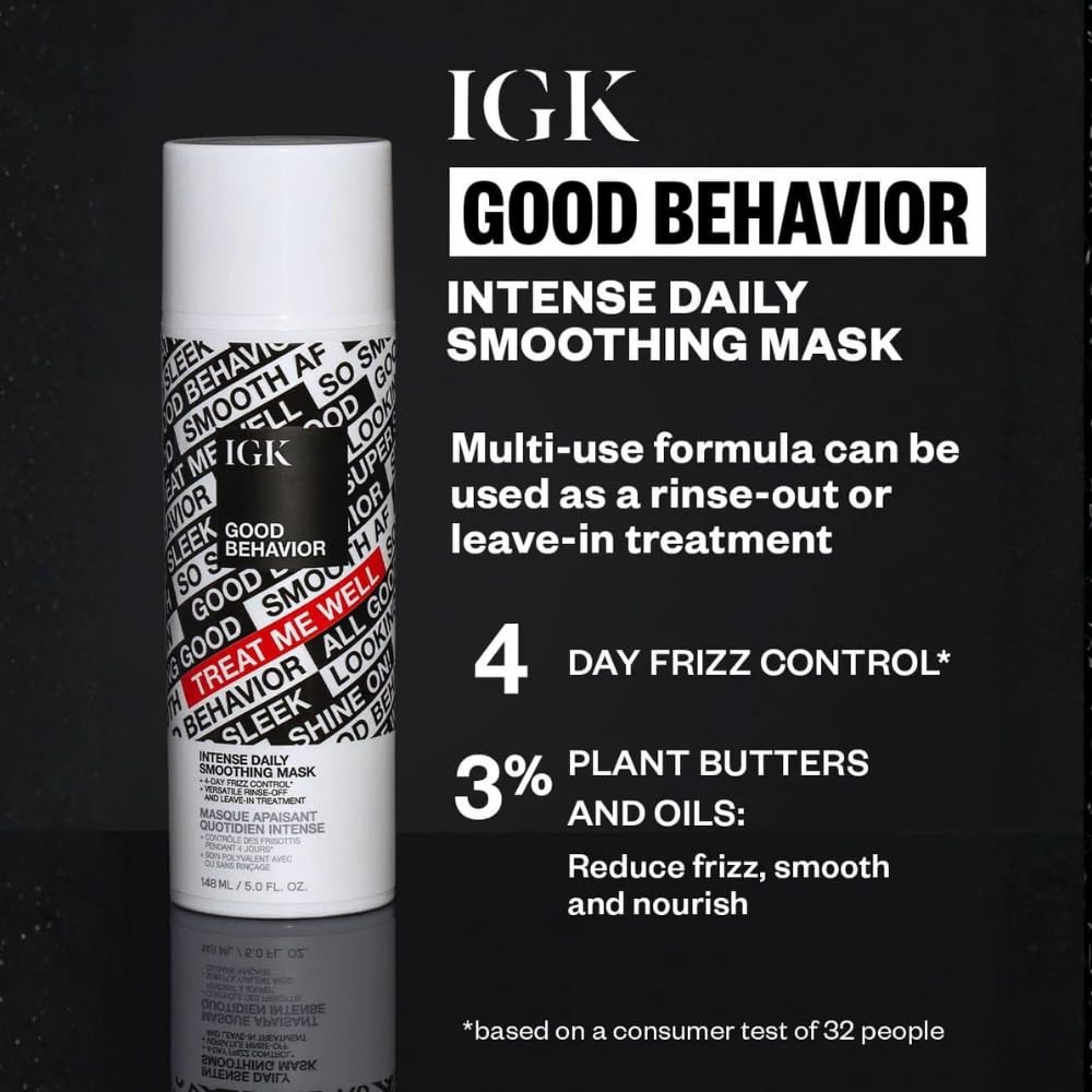 IGK Good Behavior butter concentrate highlighting rich plant butters for nourishment.