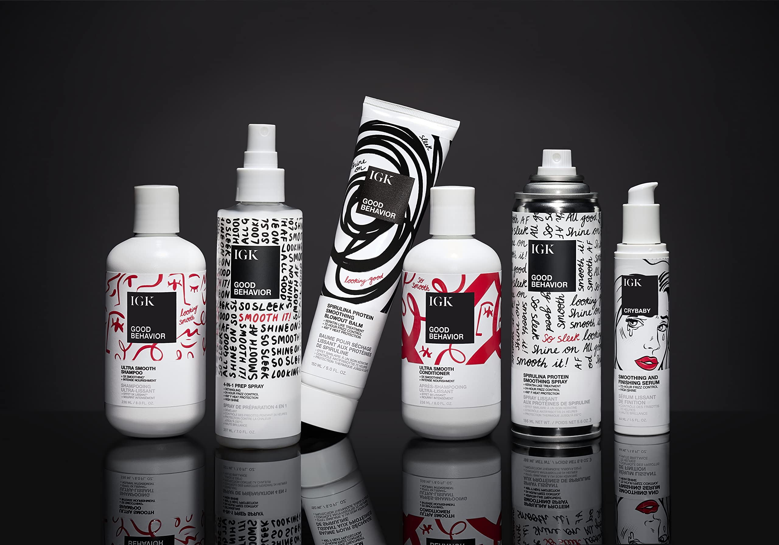 IGK Good Behavior shampoo pour and lather shows easy even distribution.