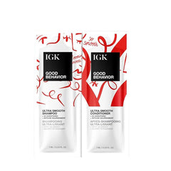 IGK Good Behavior Ultra Smooth Conditioner bottle for detangling and silkiness.