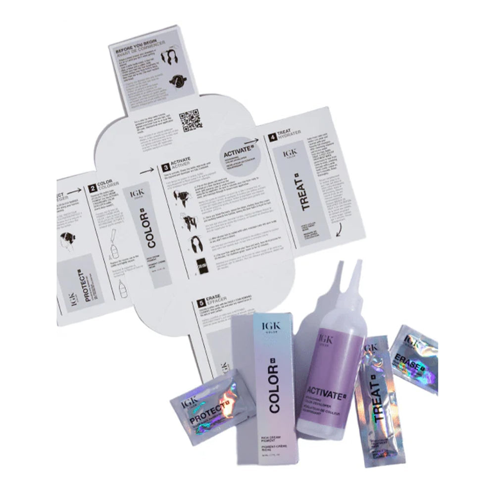 IGK Volcanic packaging box for premium presentation and clear ingredient info