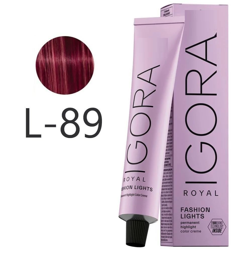 Igora Royal Fashion Lights L89 Red Violet shade ready to lift and illuminate hair