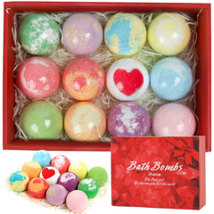 iHave bath bombs kids and women set with 12 fragrances for a relaxing soak.