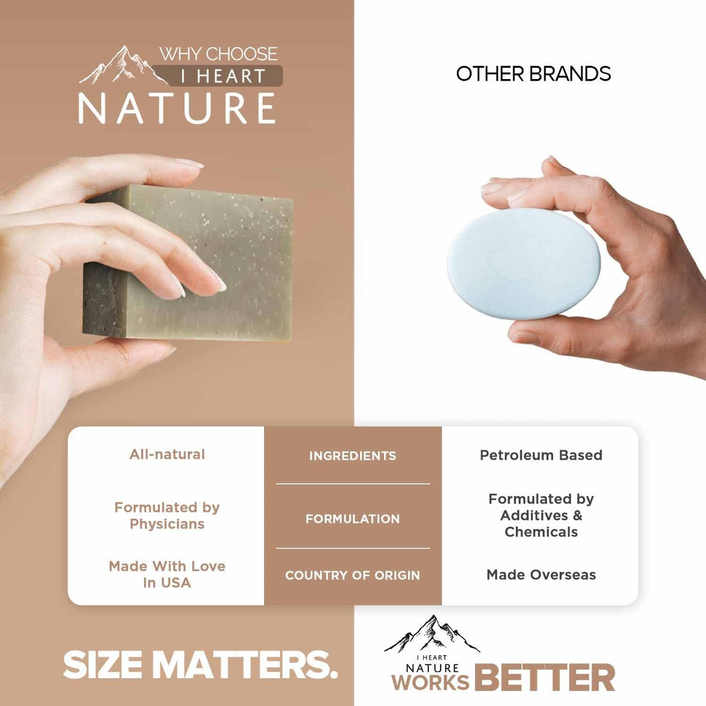 Coconut oil boost in iHeart Patchouli Soap Bar for rich moisturization
