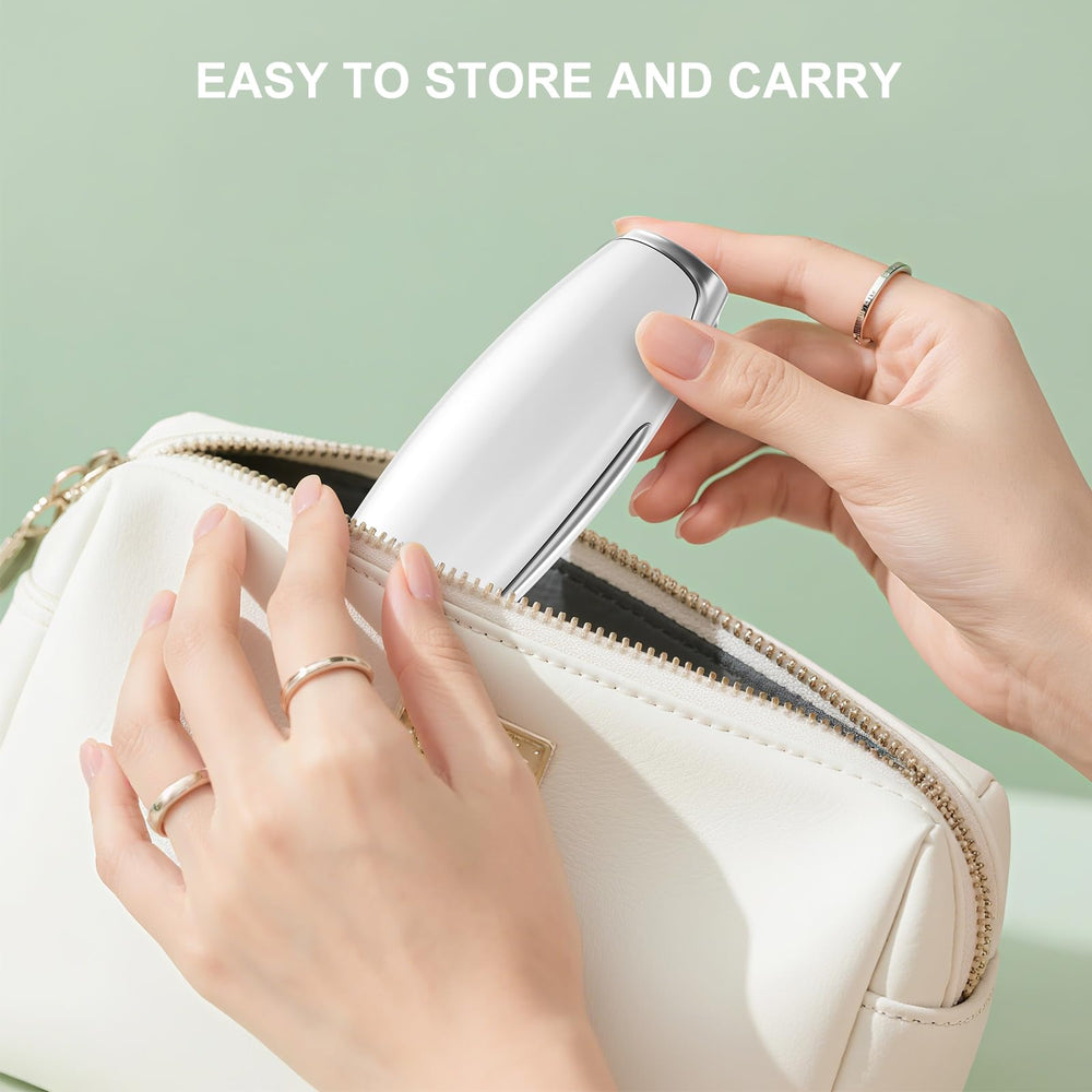 IHOWIN AM-810W portable-design shows compact device for travel-friendly skincare.