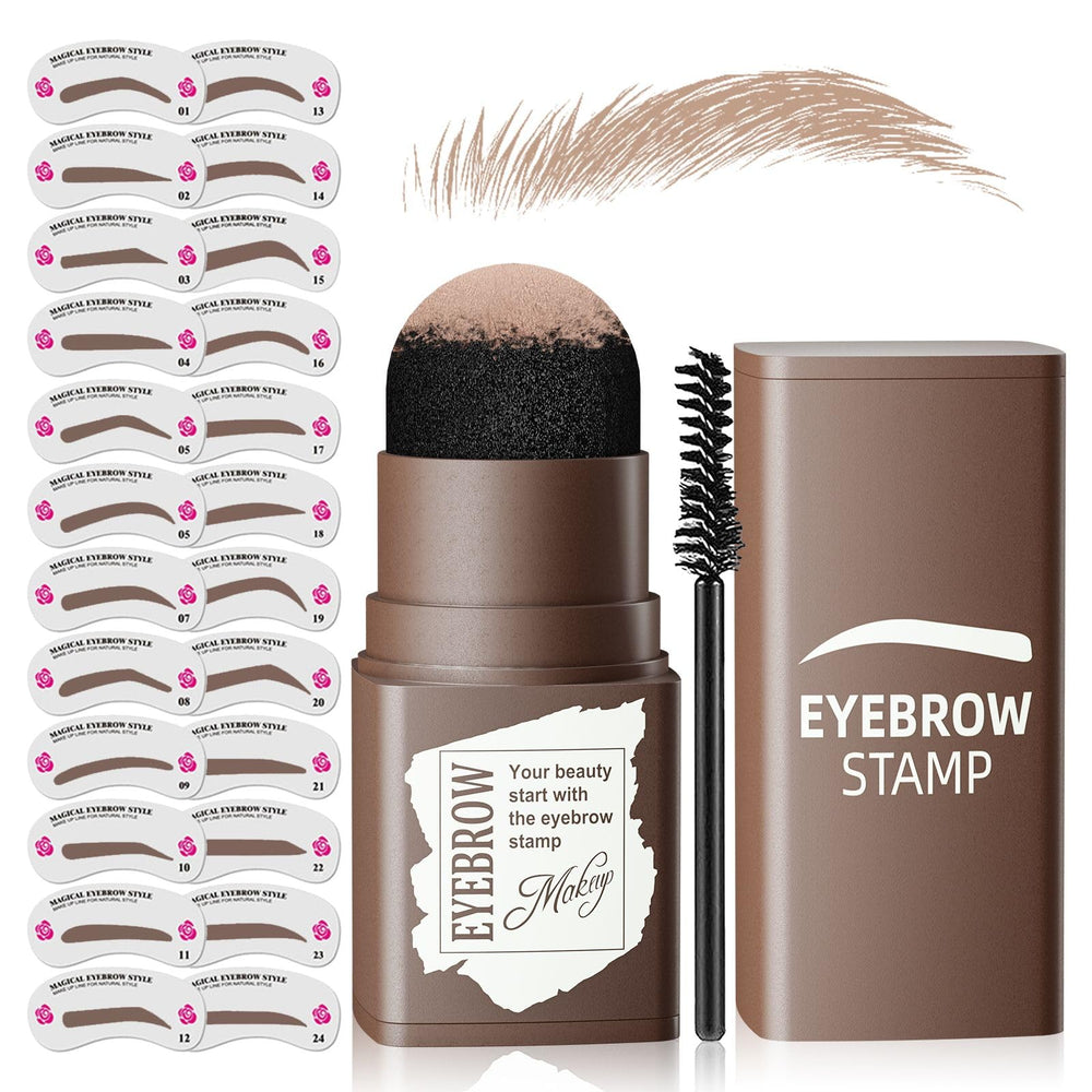 Ihrlpxkc eyebrow stamp kit with 24 stencils for quick, defined brows.