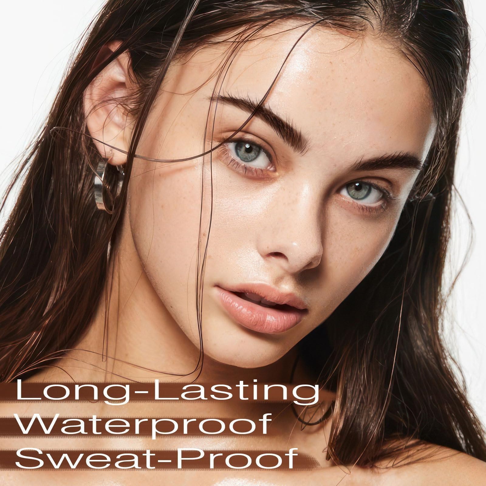 Ihrlpxkc eyebrow stamp kit brush-included ensures precise blending and fluffy finish