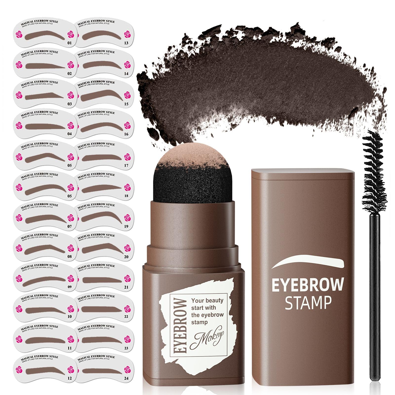 Ihrlpxkc eyebrow stamp kit stencil-collection for effortless, natural brow shapes all day
