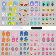 IHUKEIT rainbow cat nail stickers for playful kid nail art