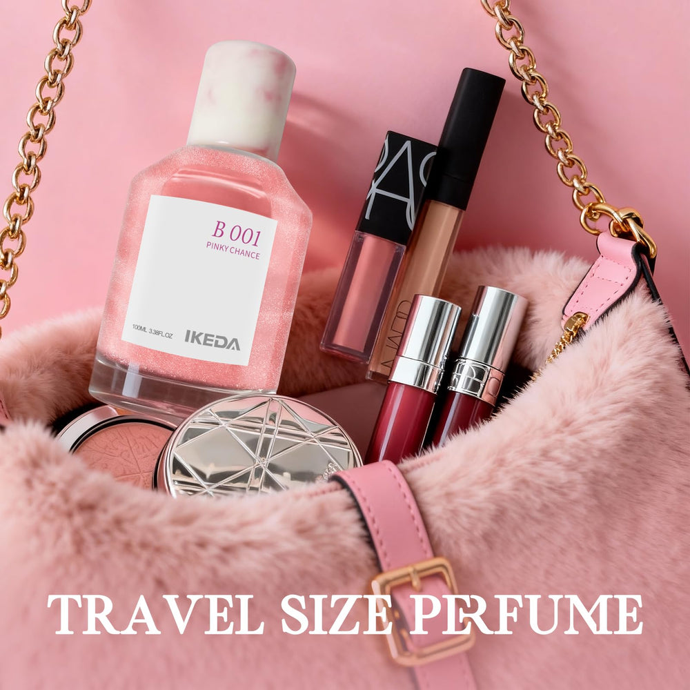 Portable 100 ml Ikeda bottle ideal for travel and on-the-go scent wear.