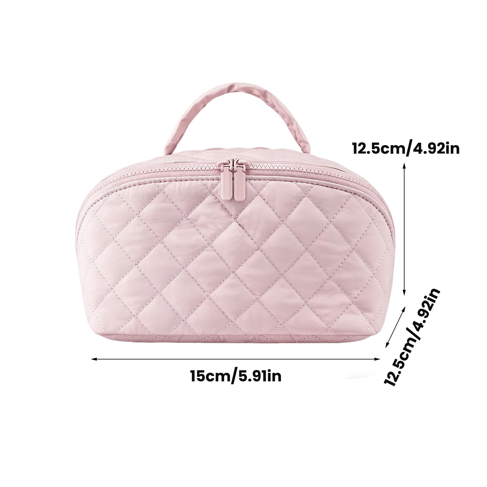 Ikokei Puffy quilted bag interior shows neatly organized compartments for easy access.