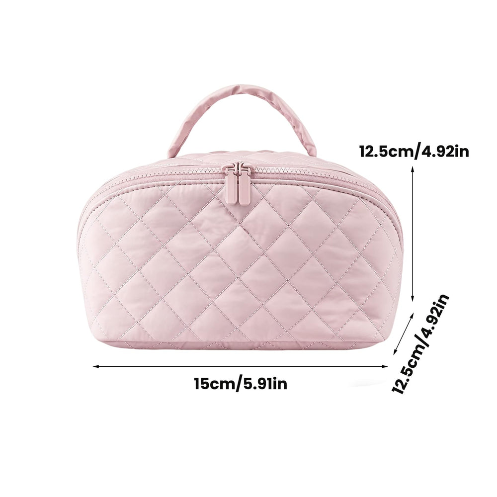 Ikokei Puffy quilted bag interior shows neatly organized compartments for easy access.