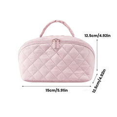 Ikokei Puffy quilted bag interior shows neatly organized compartments for easy access.