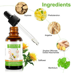 IKZEE Varicose Veins Essential Oil applied to leg for massage