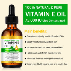 IKZEE Vitamin E Oil with plant extracts delivering antioxidants for skin