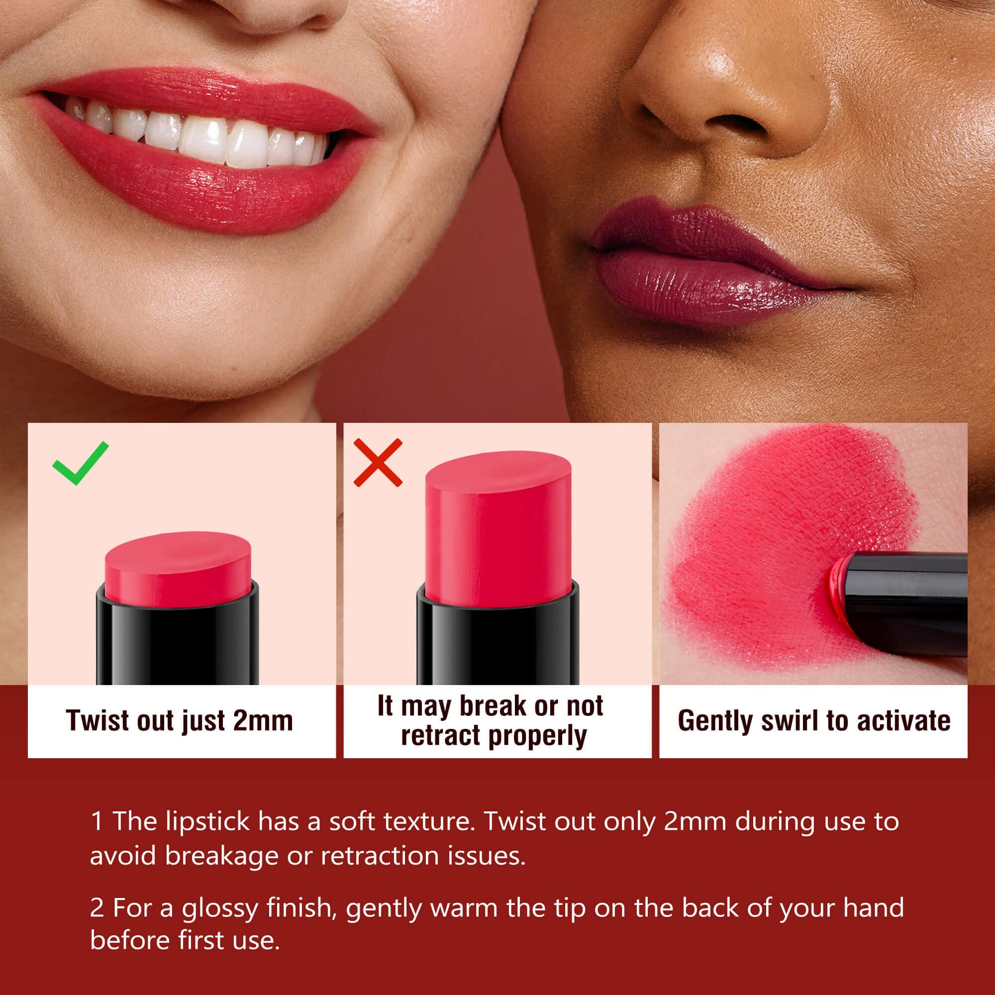 ilembane Plum Red lipstick ingredients highlight shea butter and hyaluronic acid