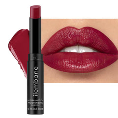 ilembane Plum Red lipstick packaging close-up highlighting premium design and portability