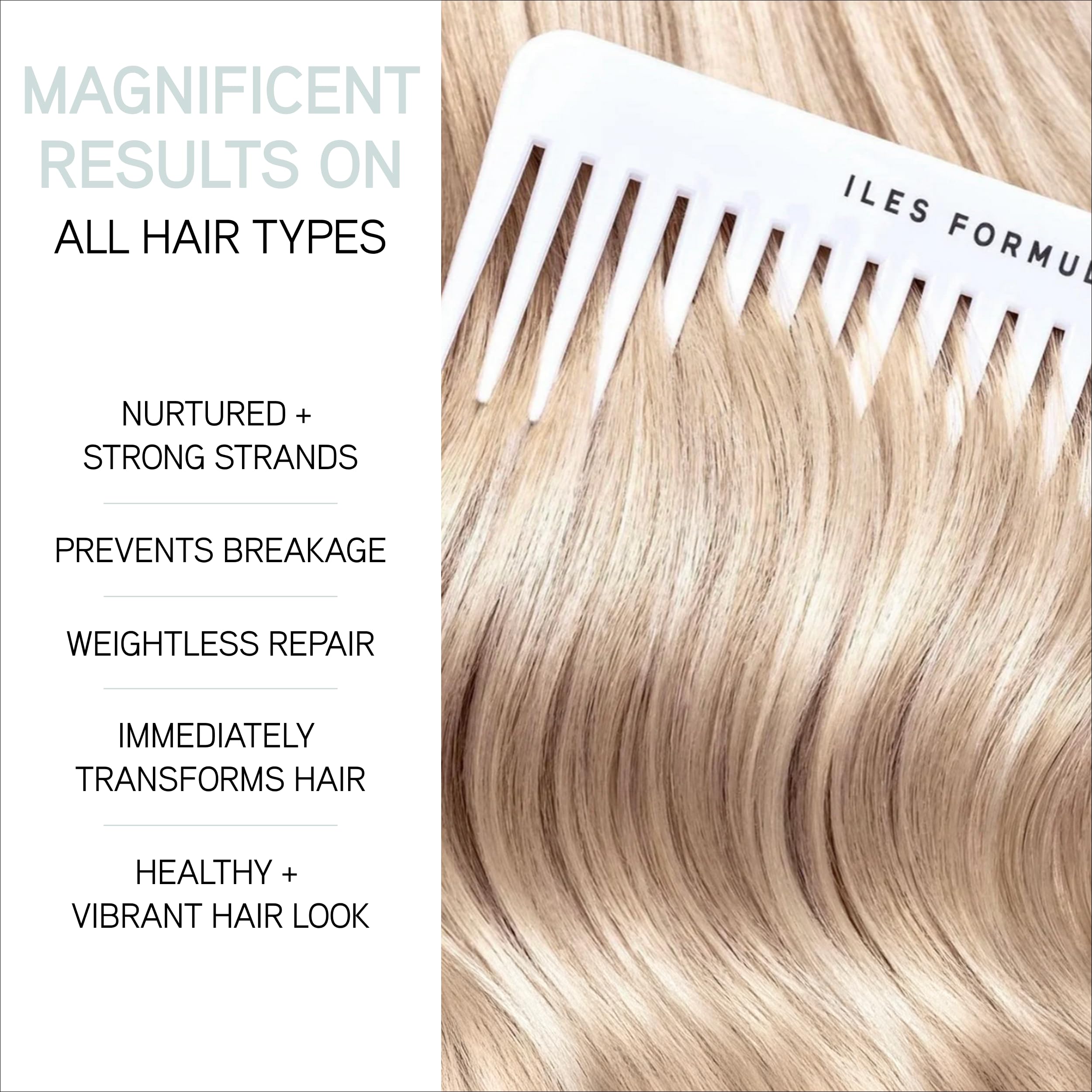 ILES FORMULA conditioner anti-frizz-humidity keeps strands smooth in humid weather.