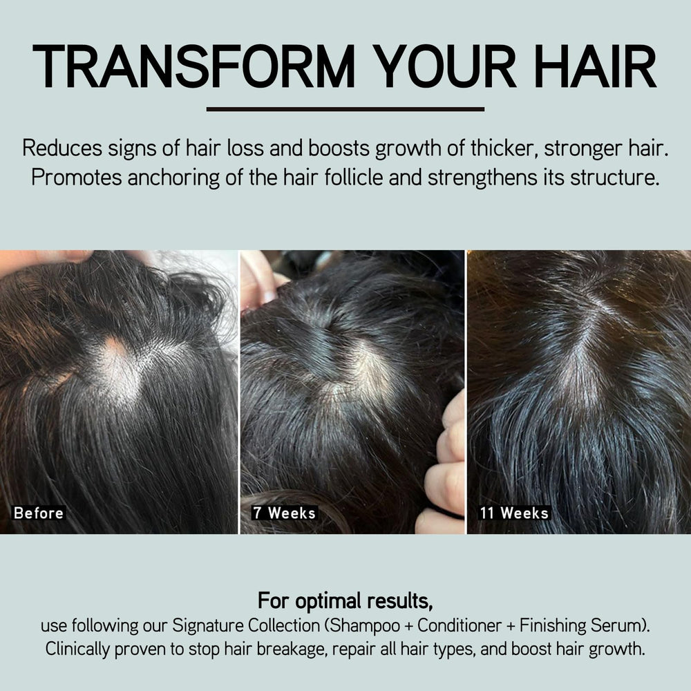 ILES FORMULA Scalp + Hair Booster application demonstrates easy massaging action for scalp care.