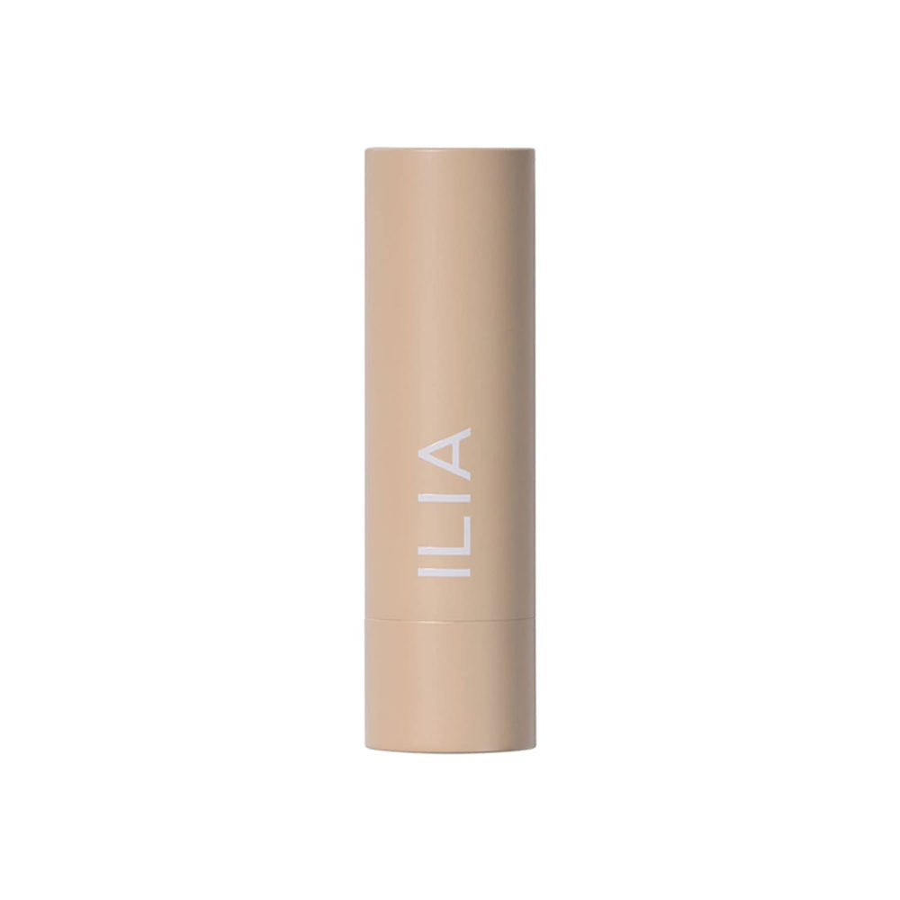 Swatch of ILIA Color Block Lipstick showing creamy finish