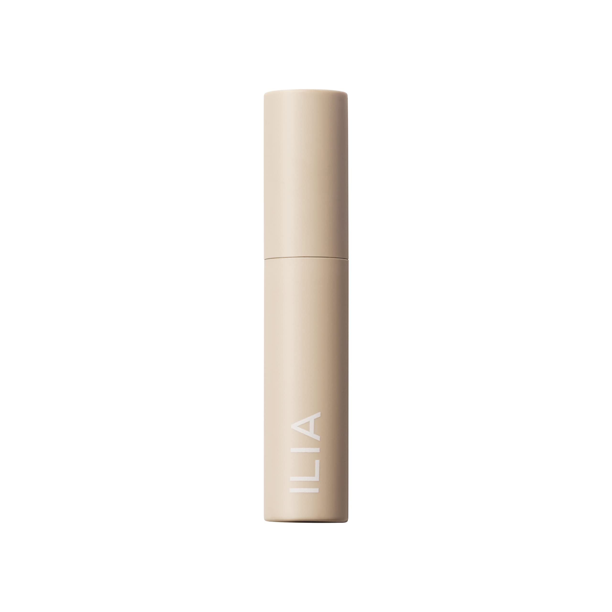 ILIA Fullest Volumizing Mascara before and after lash comparison.