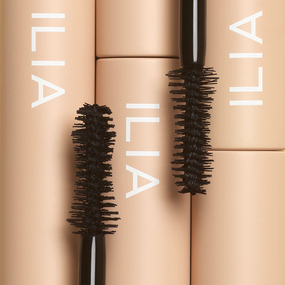 ILIA Fullest Volumizing Mascara cruelty-free vegan logo visible.