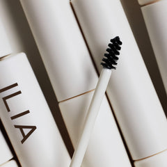 ILIA In Frame Brow Gel compact close-up highlighting fragrance-free formula