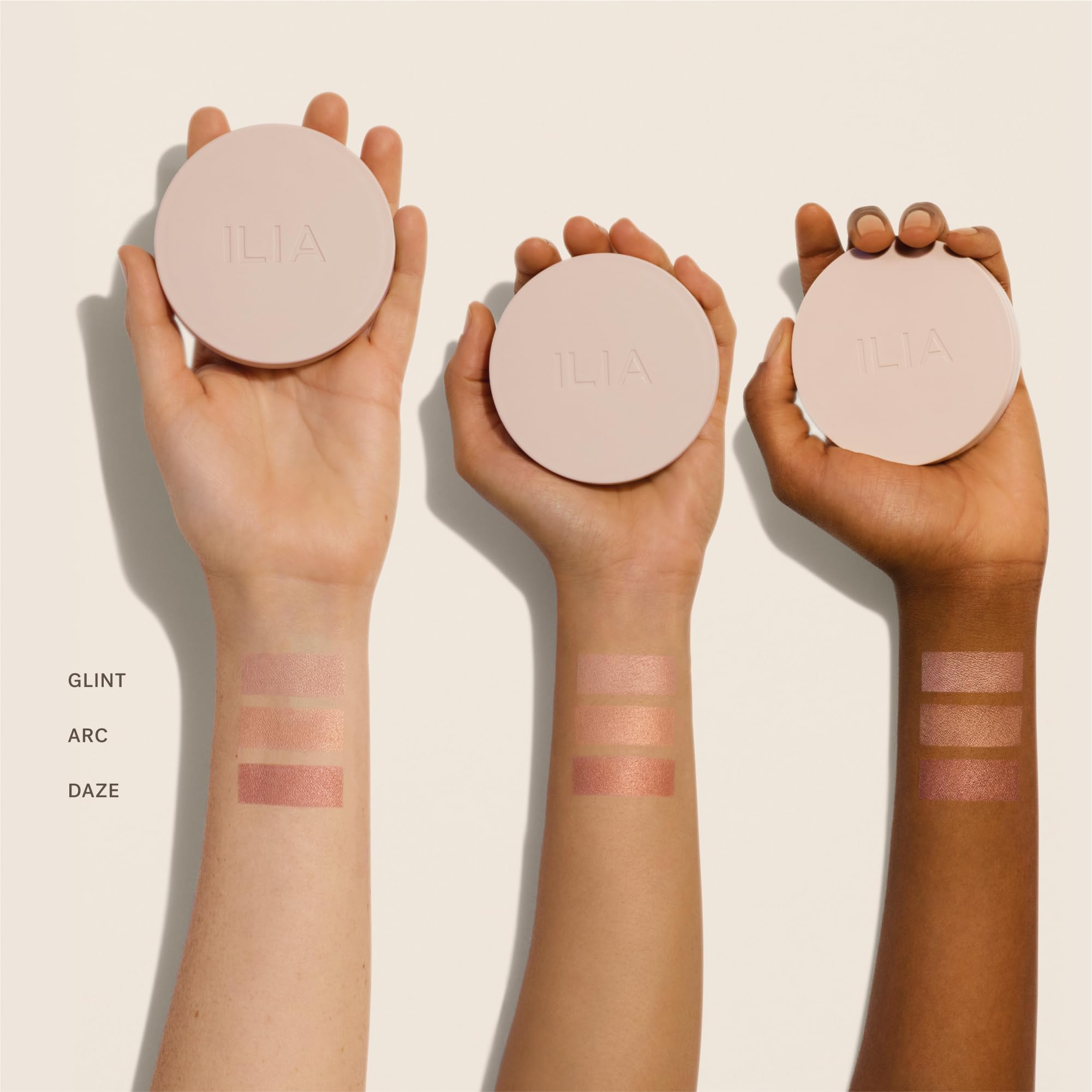 ILIA Lightshift Cream Highlighter on brow bone for lifted look